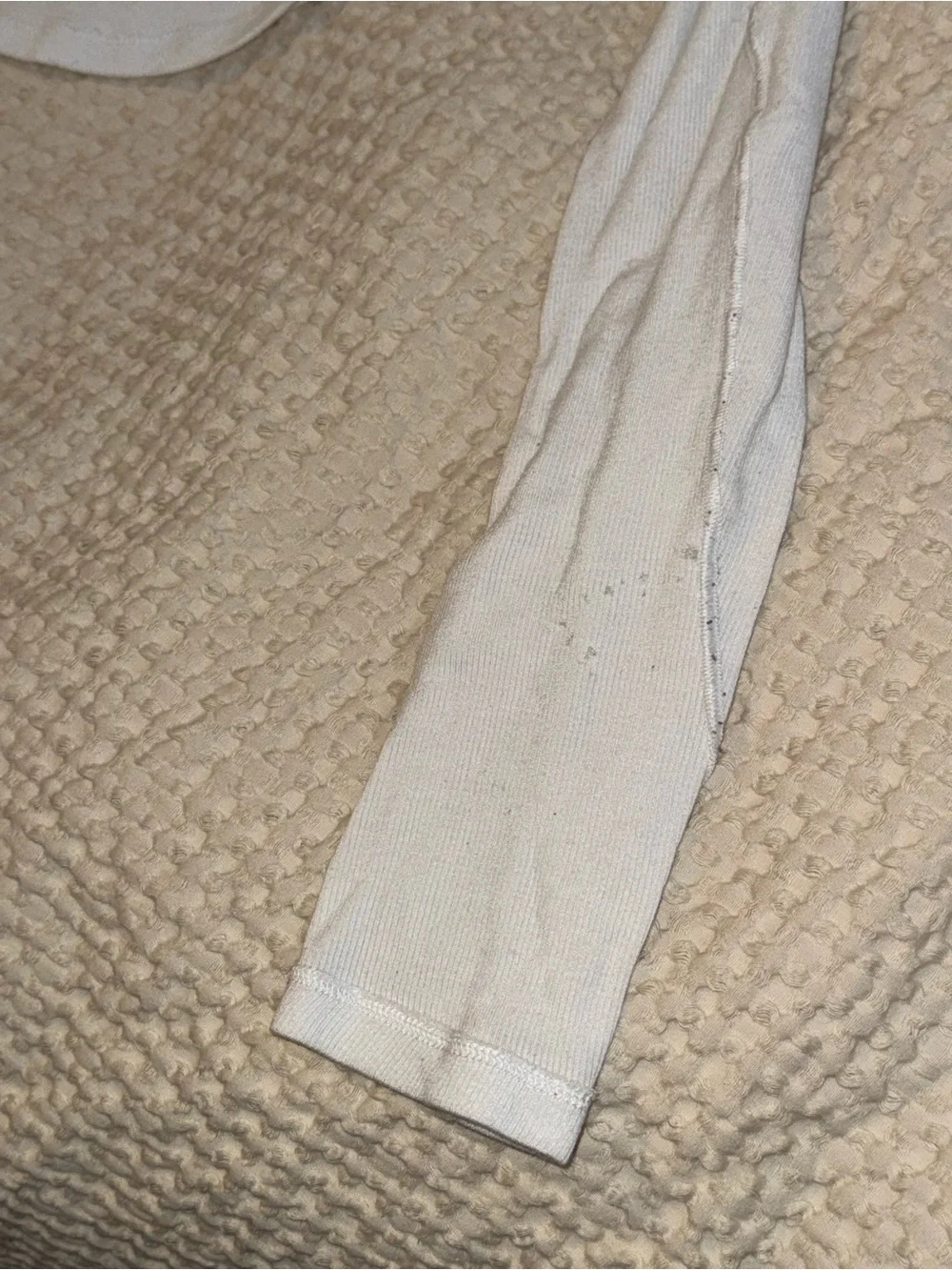 lululemon Hold Tight Cropped Long Sleeve in white, size 4 -